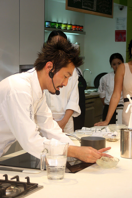 You can use agar as a vegetarian option instead of gelatin, for the yuzu jelly