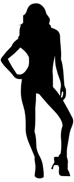 女性のシルエットのイラスト 無料イラスト作成ソフトinkscape インクスケープ の作品集