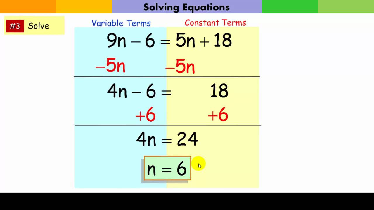 Solving Multi-Step Equations - YouTube
