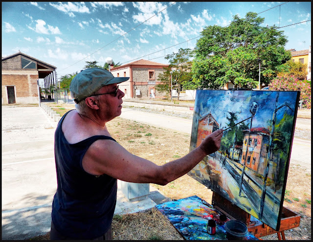 SANT GUIM DE FREIXENET-PINTURA-PAISATGES-ESTACIÓ-FERROCARRIL-FOTOS-QUADRES-ARTISTA PINTOR-ERNEST DESCALS-