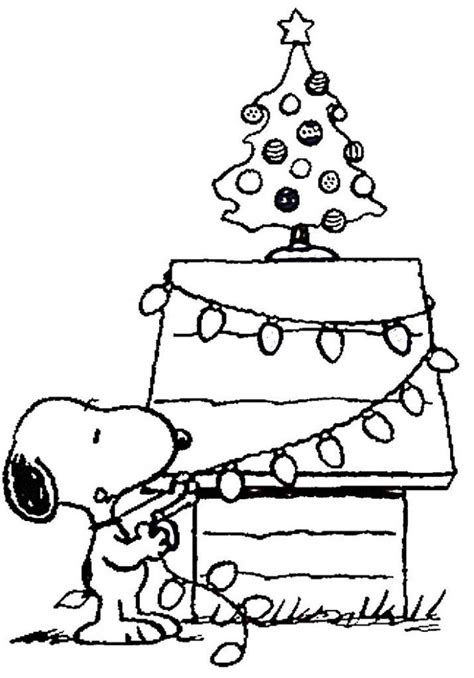 printable charlie brown christmas coloring pages