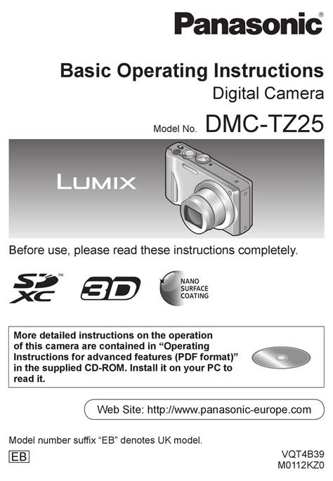 PDF Panasonic Lumix Dmc Tz25 Service Manual Repair Guide