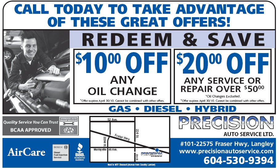 Specials - Precision Auto Service