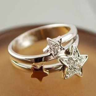 Wedding rings with stars