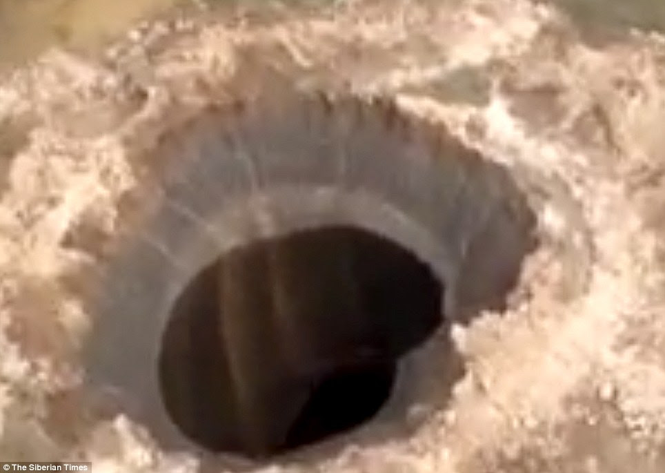 Mysterious: One more outlandish theory suggests that the crater has been caused by the landing of a UFO