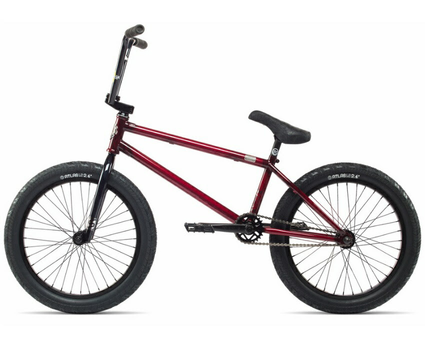 Bmx ストリート インチ 自転車 子供用 インチ 子供 大人 大人 子供 大人用 トリック ハンドル ステム グリップ メンズ レディース フラットランド ブレーキ 初心者 上級者 おすすめ 完成車 完全組立 Stolen Brand ストーレン Sinner Fc Lhd Trans Red Black S073