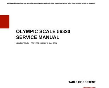 Free Download olympic scale 56320 service manual Download Now PDF