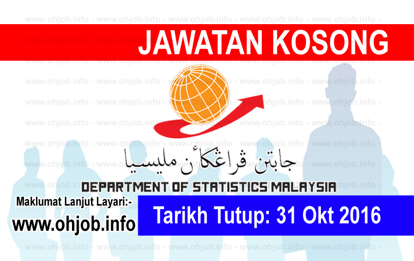 Jawatan Kerja Kosong Jabatan Perangkaan Malaysia logo www.ohjob.info oktober 2016