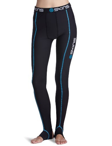 Skins Travel And Recovery Compression Tights Medium (Black/Blue)