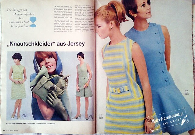 marchewkowa, szycie, blog , krawiectwo, retro, vintage, moda, fashion, Burda Moden 3/1968