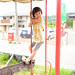 My daughter cut her hair in short style.