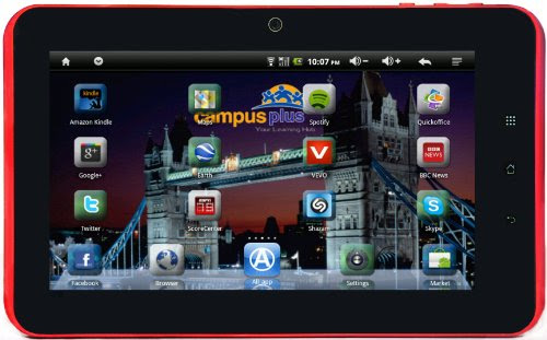 Best Reviews Campus Plus UPad, Latest Model HD 7" Google Android 4.0 Tablet PC with Multi-Touch CAPACITIVE touch screen (supports Flash) - Android Market - A9 1GHz 4GB 512MB WiFi HDMI 3G, Leather style case with keyboard