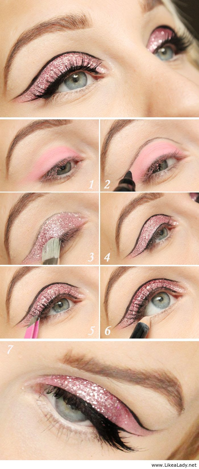 A Collection of 40 Best Glitter Makeup Tutorials and Ideas ...