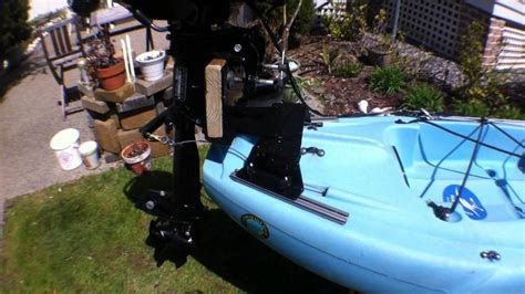 kayak outboard motor mount youtube