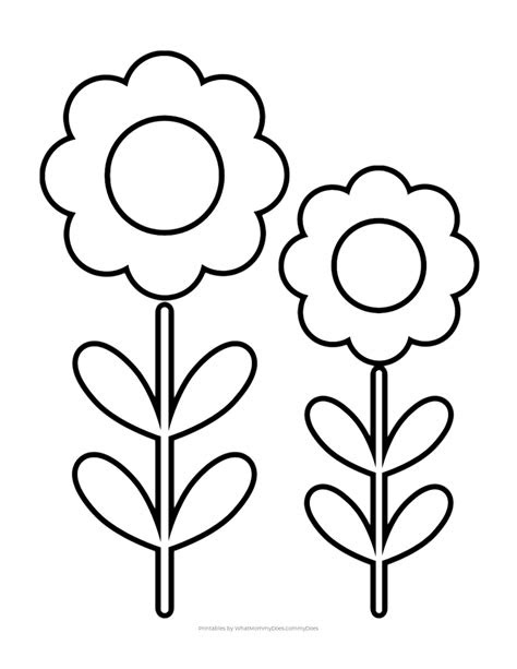  simple flower coloring page cute flower