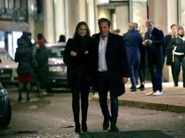 Princess Madeleine and Chris O'Neill at dinner at Swedish and French Restaurant Bardot, Teatergrillen in Östermalm