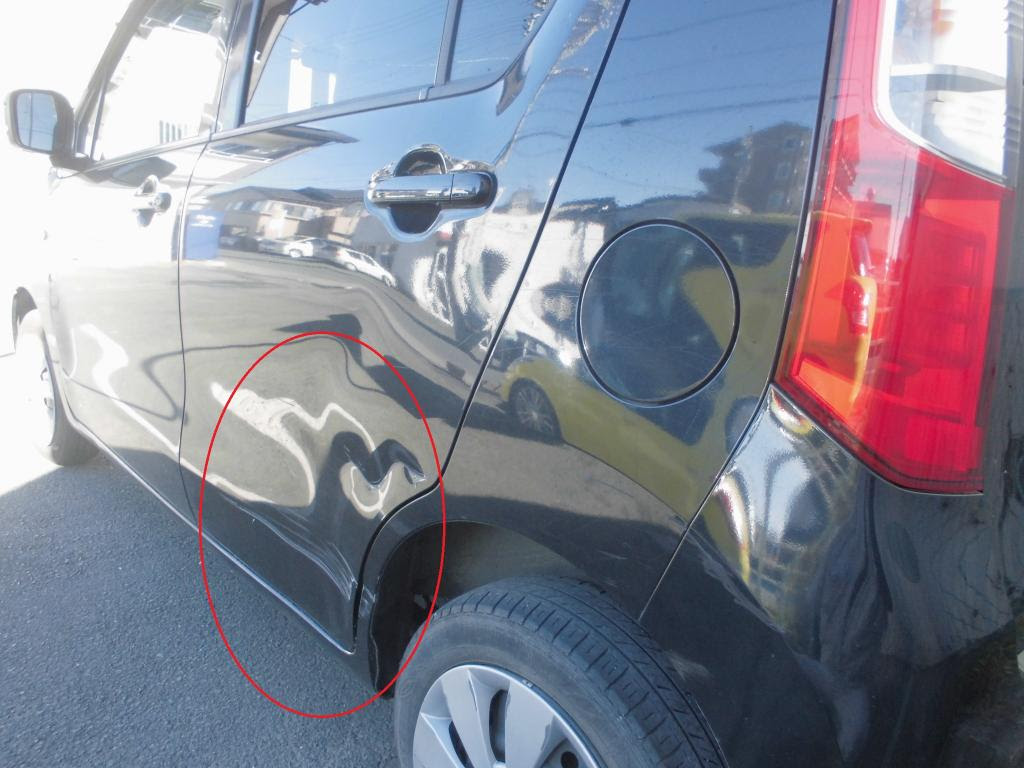 スズキ ワゴンｒ ドア交換 クォーターパネル板金 ５ 修理 施工実例 浜松 磐田 車の板金塗装 キズ 凹み修理のグランドオート