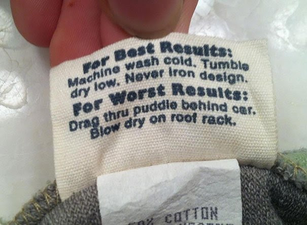 23 Hilarious Clothing Labels That You Would Wish Your Clothes Had | Art-Sheep