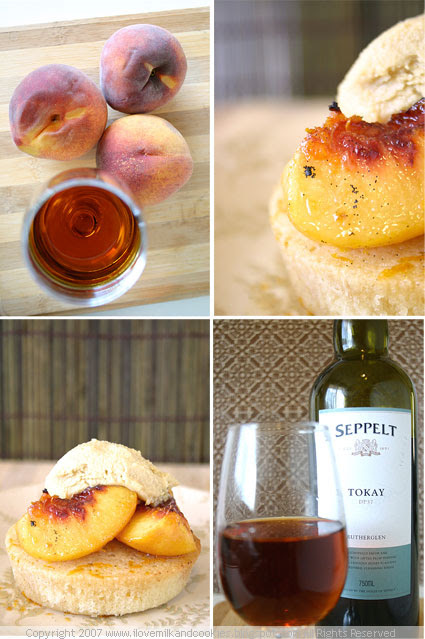 Almond Cakes with Roasted Peaches