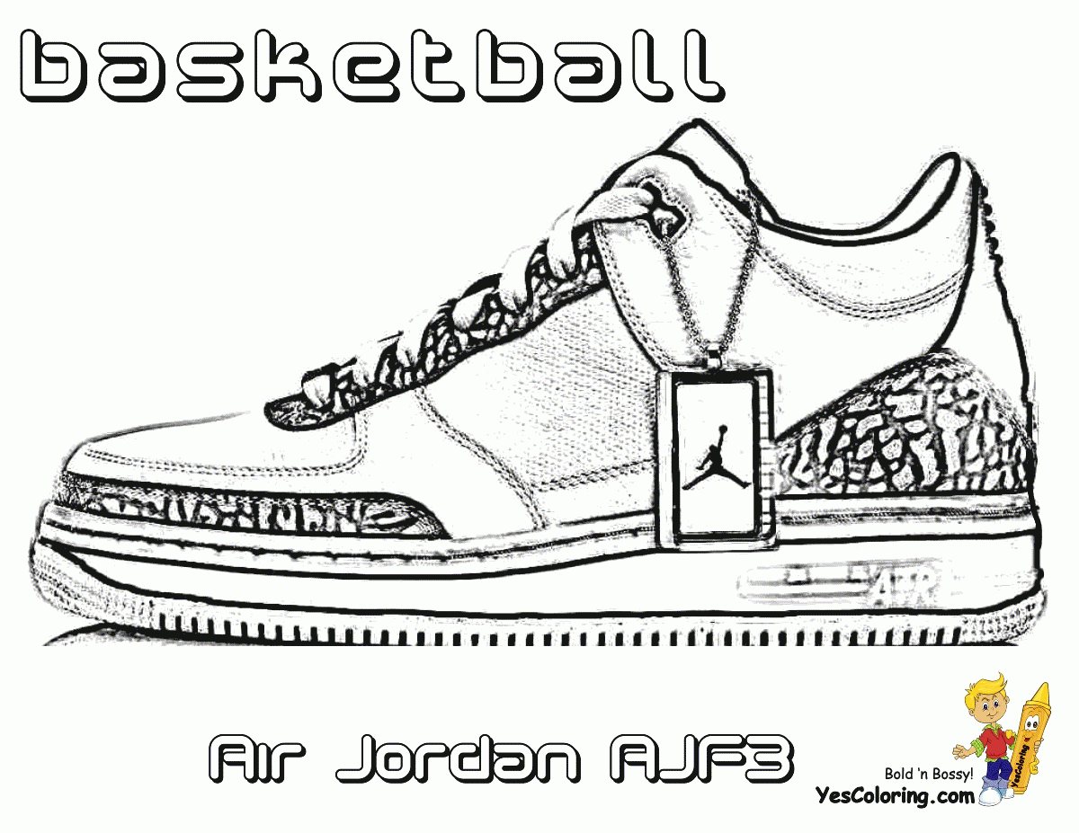 Jordans Shoes Coloring Pages - Coloring Home