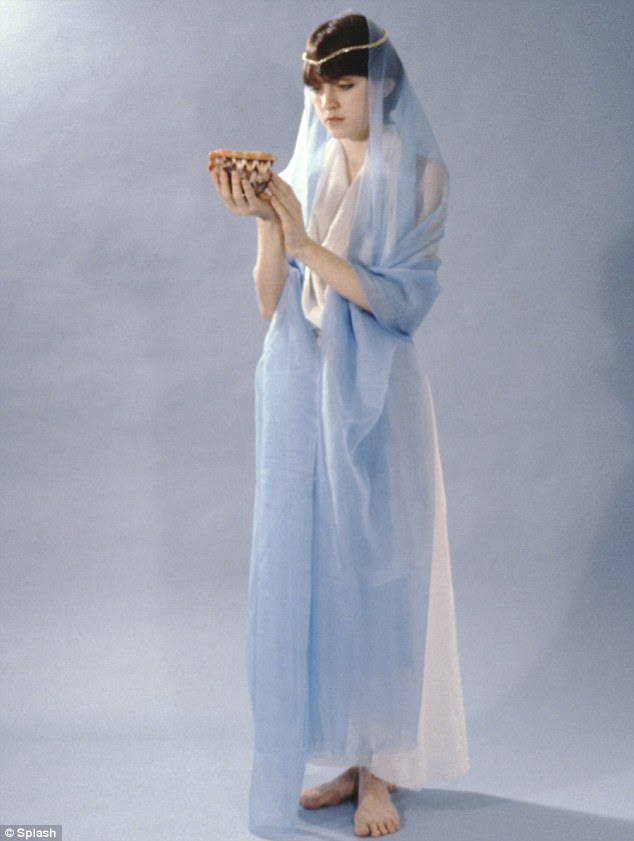 Covered up: The set was shot in 1977, when the star was just 18 