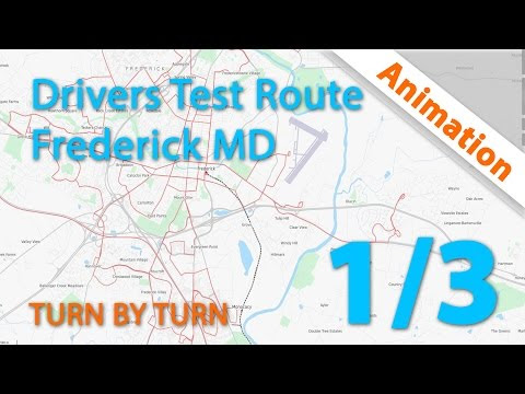 Drivers Test Route | Frederick MD Animation 1 of 3 