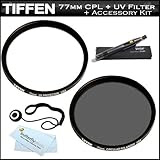 Tiffen 77mm Circular Polarizer Filter + Tiffen 77mm Uv Protection Filter For Canon Ef 100-400mm F4.5-5.6l Is Usm Telephoto Zoom Lens (2577a002) For Canon Dslr Cameras + Lenspen Cleaning Kit + Lens Cap Keeper + Cloth