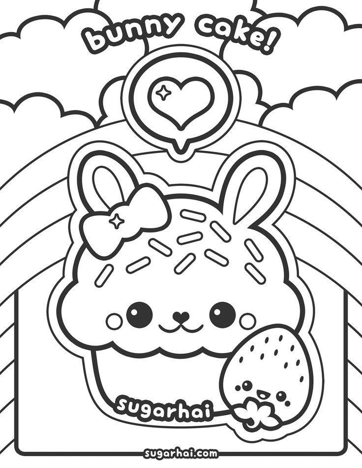 Cute Kawaii Food Coloring Pages - Coloring Home