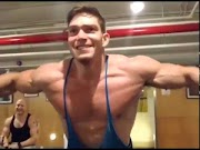 beef short ribs Bodybuilder Joshua Taubes working out and flexing at the gym