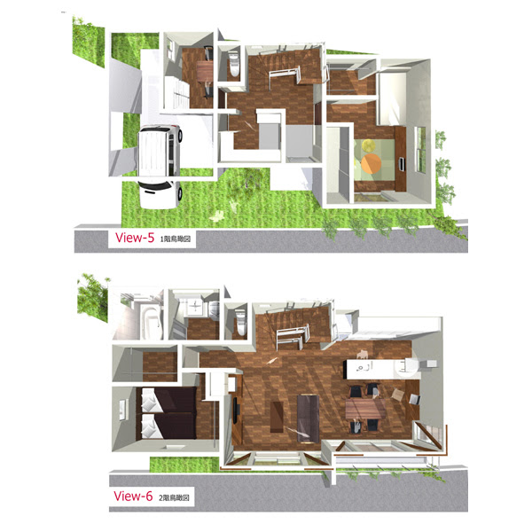 東京 北千住の家10 建築家のデザイン住宅 注文住宅の間取りと外観 ｄｅｎ設計一級建築士事務所