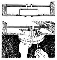 Cut a hole in ceiling to the exact dimensions, and mount the ceiling outlet box with a hanger bar.