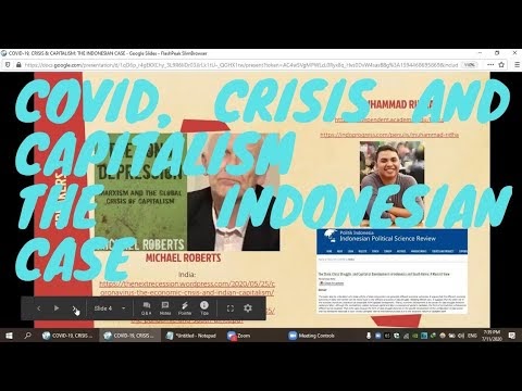 COVID 19, CRISIS & CAPITALISM: THE INDONESIAN CASE