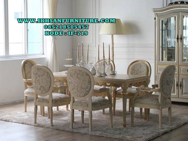 Meja Makan  Klasik  6 Kursi  Jual Meja Makan  Murah Cat Duco 