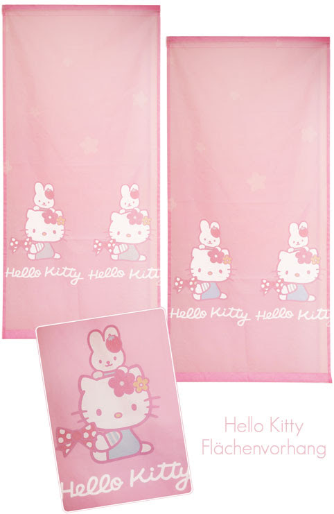 HELLO KITTY Schiebegardine Flächenvorhang Kinder Zimmer Gardine ...