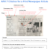 Newspaper Article Examples : BBC Alternative News Formats - State of Digital Publishing / Often featuring articles on political events, crime, business, art, entertainment, society, and sports.