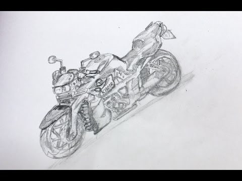 How To Draw A Racing Motorbike / How To Draw A Bike - YouTube