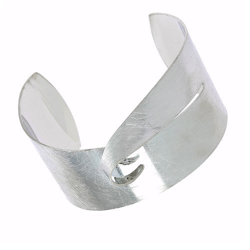 manchettes joncs Eliot - 1747013 - Rock - Bracelet Manchette Femme - Métal Rhodié - Brossé - 6 cm LIMITED DISCOUNT TODAY