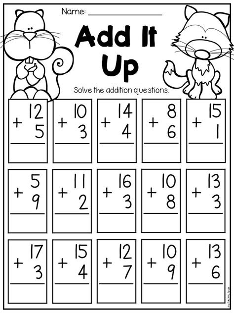  math worksheets 1st grade