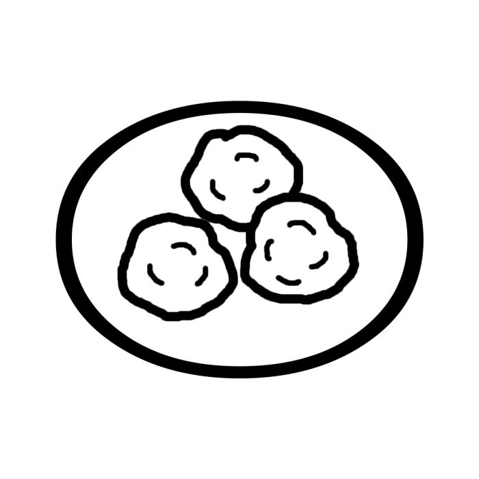 梅干 白黒 料理11 食べ物 無料イラスト素材