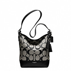 SIGNATURE DUFFLE - COACH f21149 - SILVER/BLACK/WHITE/BLACK