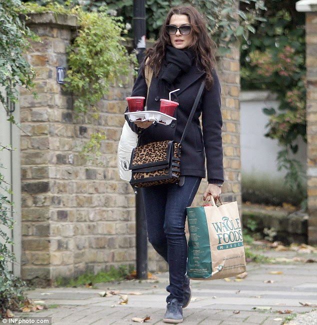 Alone: Rachel was not with her husband Daniel who is busy promoting the latest James Bond film