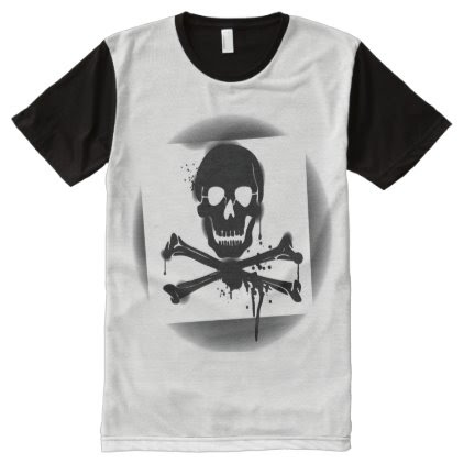 Pirate Flag Skull and Crossbones Jolly Roger All-Over-Print T-Shirt