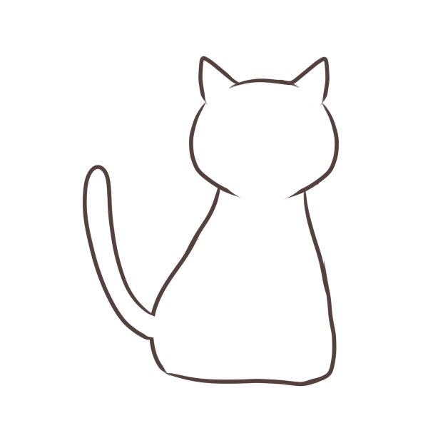 後ろ姿 白 のイラスト かわいいフリー素材が無料のイラストレイン
