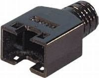 Knickschutz für Rundkabel, für Hirose-Stecker, schwarz