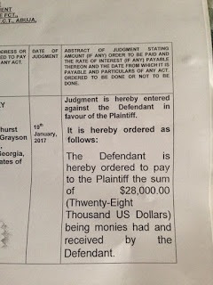 Unbelievable: Exposed: How Atlanta based Nigerian Lucky Oboh Defrauded Abuja-based lawyer of $28,500
