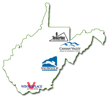 Virginia Ski Resorts Map West Virginia Skiing