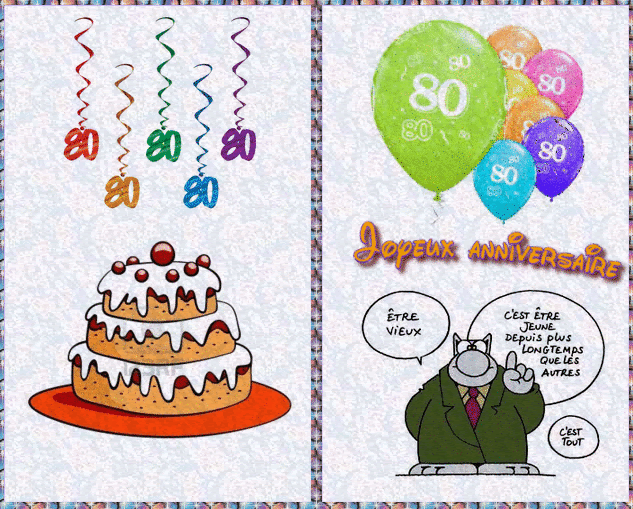 Clipart Gratuit Anniversaire 80 Ans