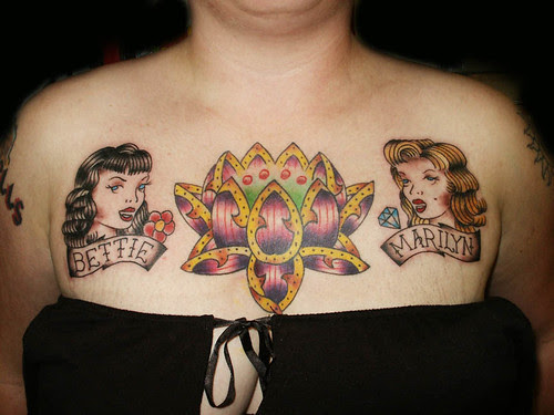 Cobra Tattoo · Lotus Flower Chest Piece Tattoo 