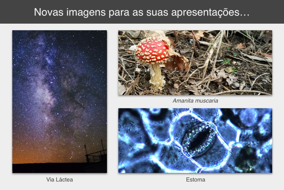 Novas imagens para as suas apresentações