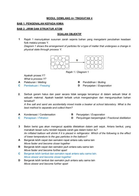 Skema Jawapan Modul Gemilang A Kimia Tingkatan 4
